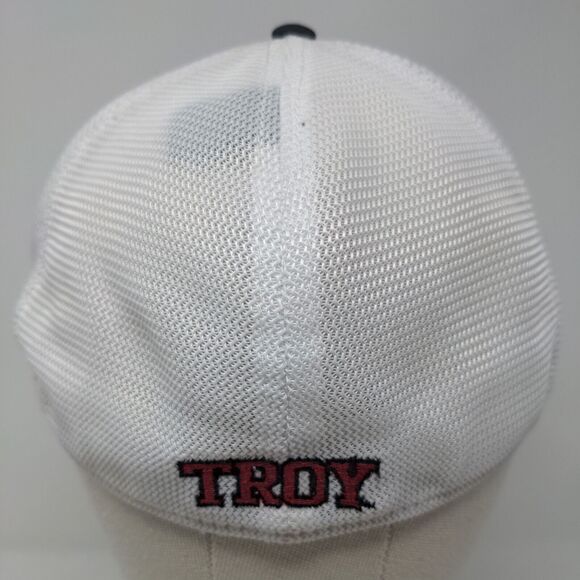 Troy Fitted Mesh Back Hat Red Embroidered Logo The Game Pro Poly Blend - Picture 5 of 12